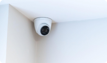 Dome Camera White Ceiling Mount